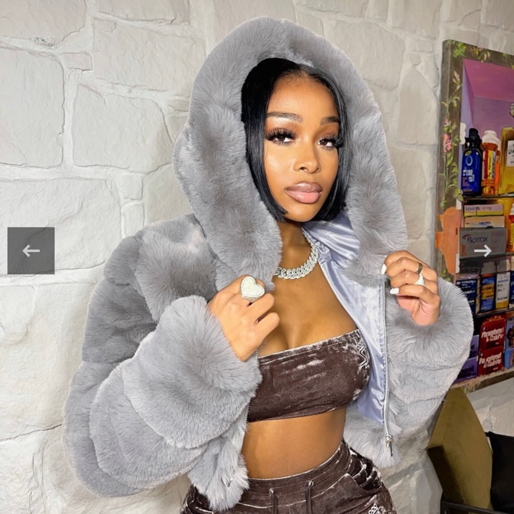 Faux fur jacket